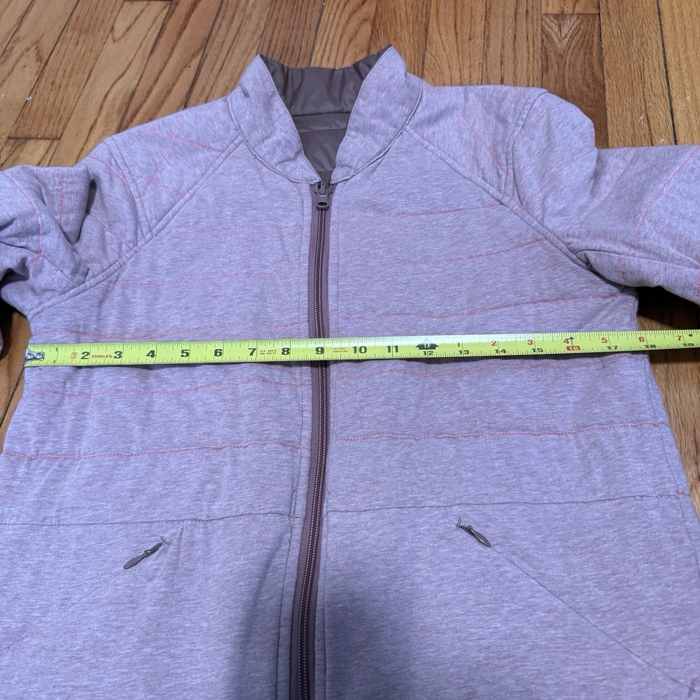 Lululemon The Bomb Bomber Reversible Jacket Bark Berry / Heathered Bark Berry 8 - Picture 16 of 16